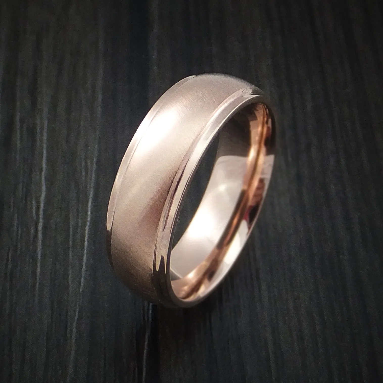 14K Rose Gold Classic Style Wedding Men's Band Custom Made