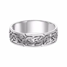 14K White Gold Celtic Knot Band