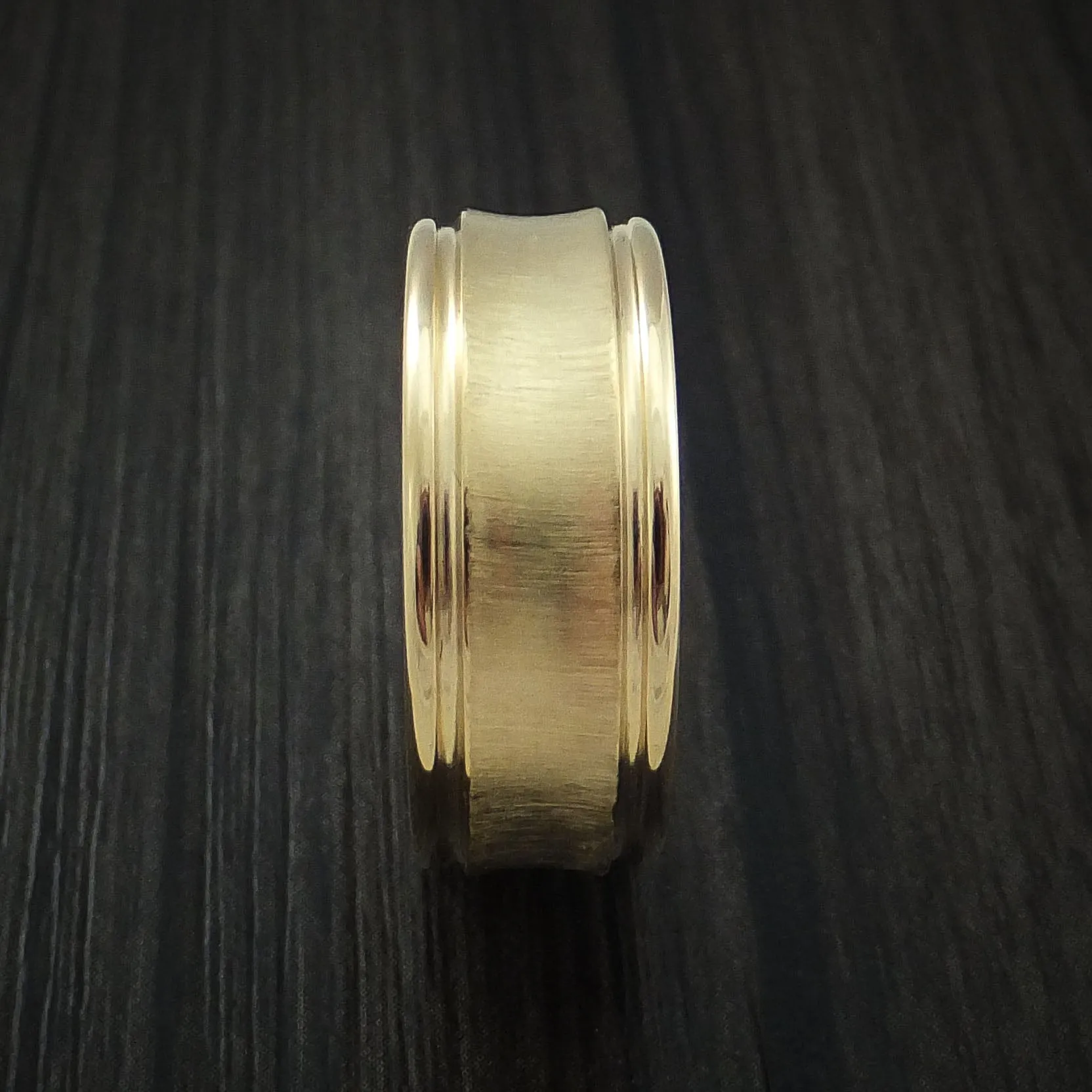 14K Yellow Gold Classic Style Wedding Men's Band Custom Made