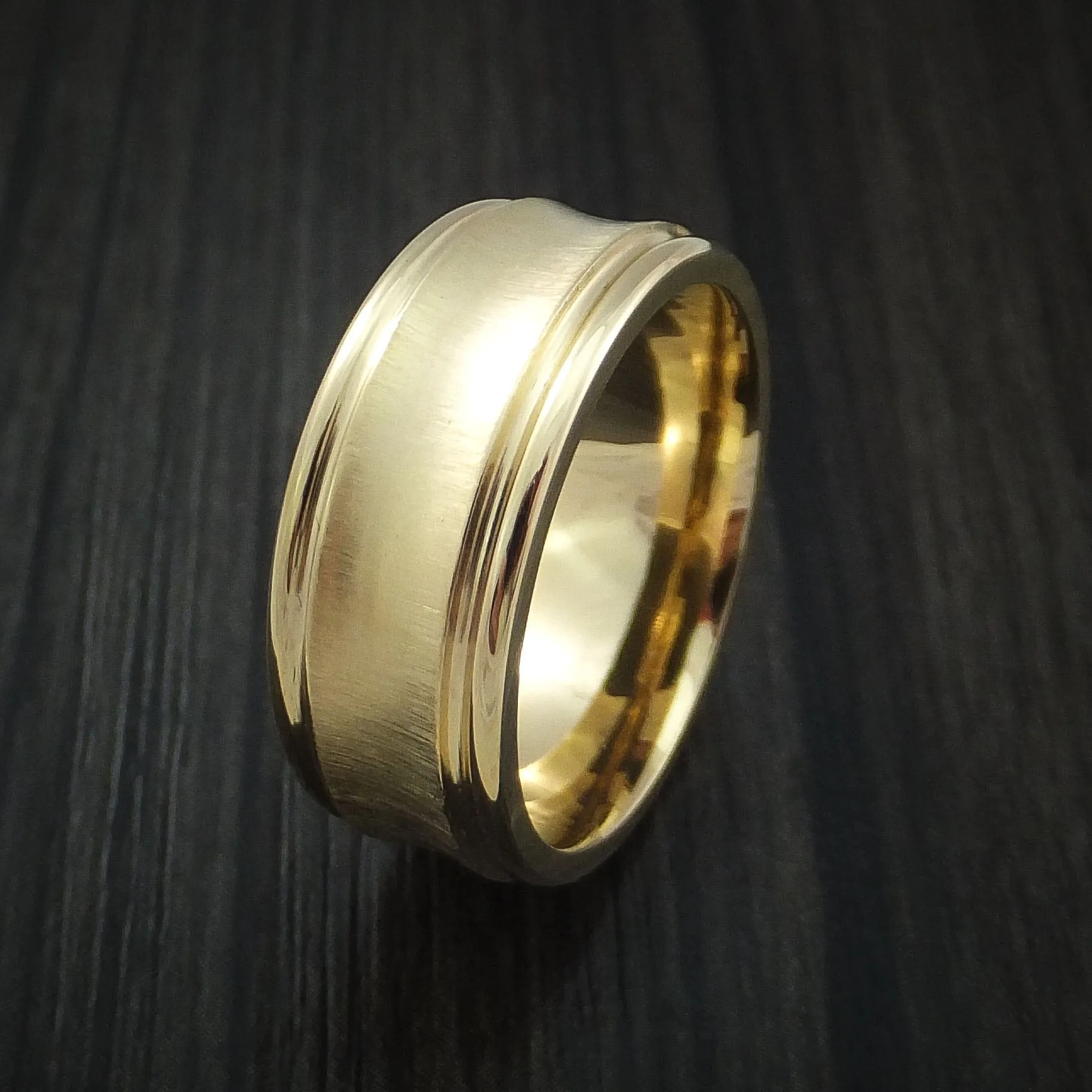 14K Yellow Gold Classic Style Wedding Men's Band Custom Made