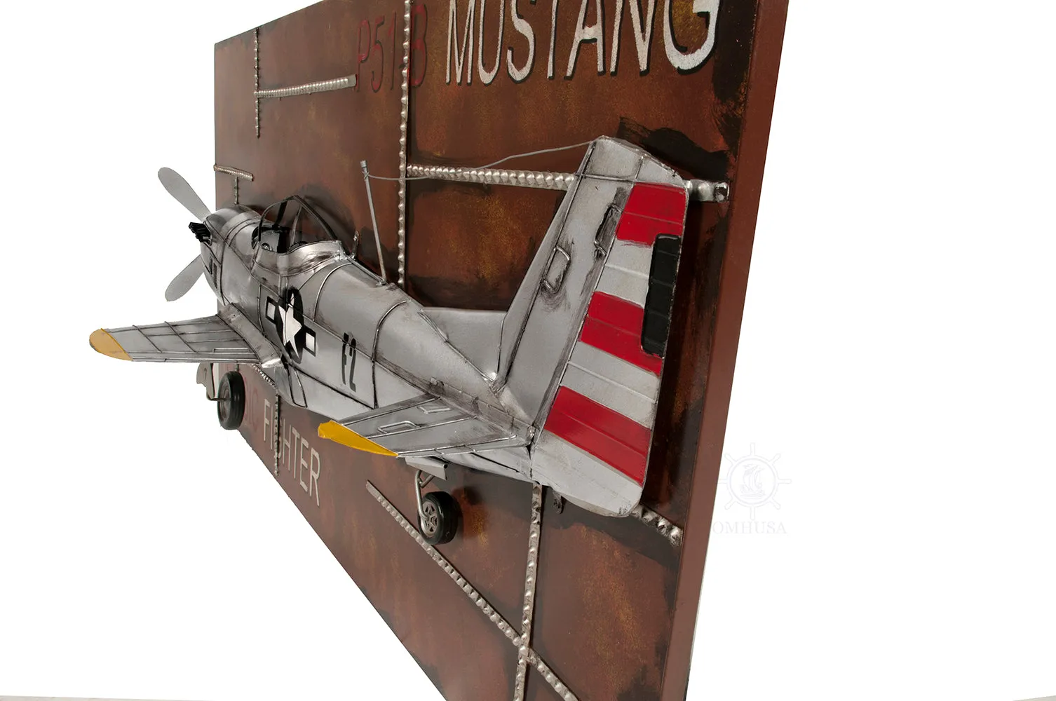 1943 Mustang P-51 Fighter 3D Model Painting Frame