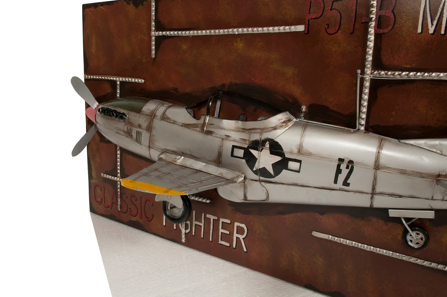 1943 Mustang P-51 Fighter 3D Model Painting Frame