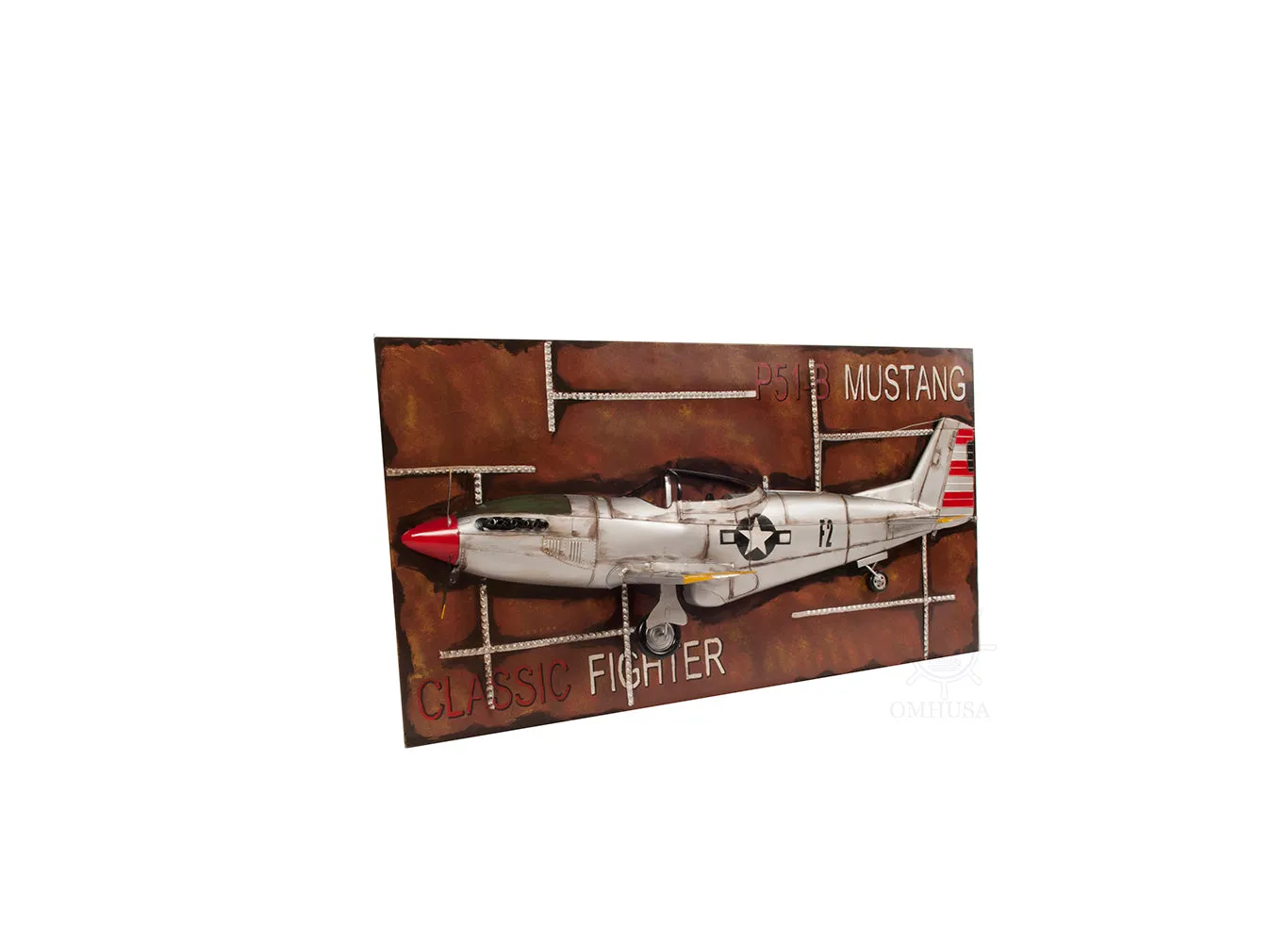 1943 Mustang P-51 Fighter 3D Model Painting Frame