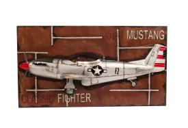 1943 Mustang P-51 Fighter 3D Model Painting Frame