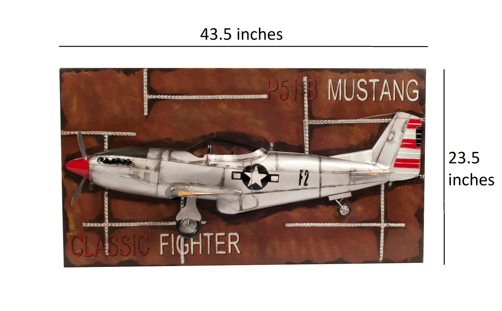 1943 Mustang P-51 Fighter 3D Model Painting Frame