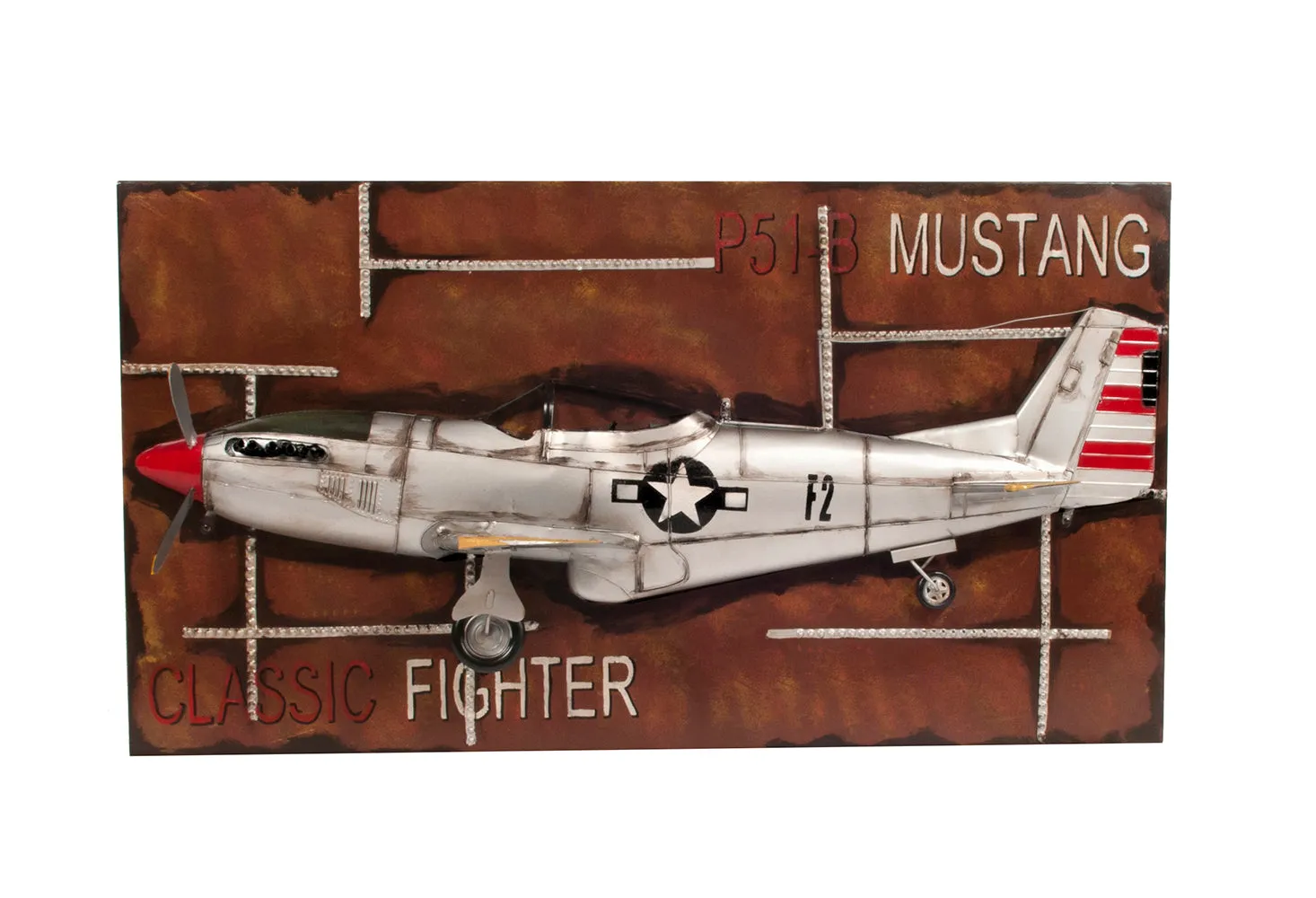 1943 Mustang P-51 Fighter 3D Model Painting Frame