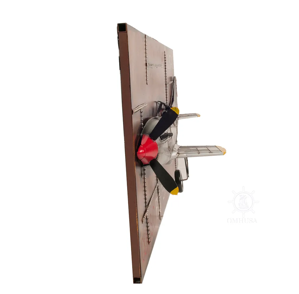 1943 Mustang P-51 Fighter 3D Model Painting Frame