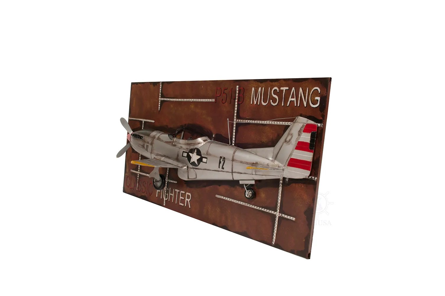 1943 Mustang P-51 Fighter 3D Model Painting Frame