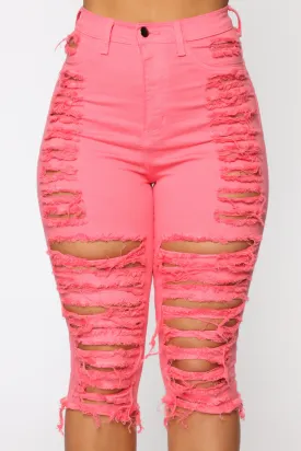 A Little On Edge Shorts - Coral