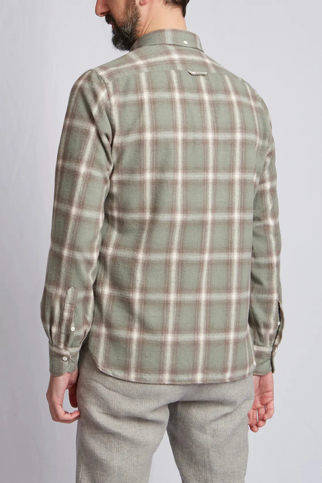 ABCL Sage Green Check Flannel BD Shirt