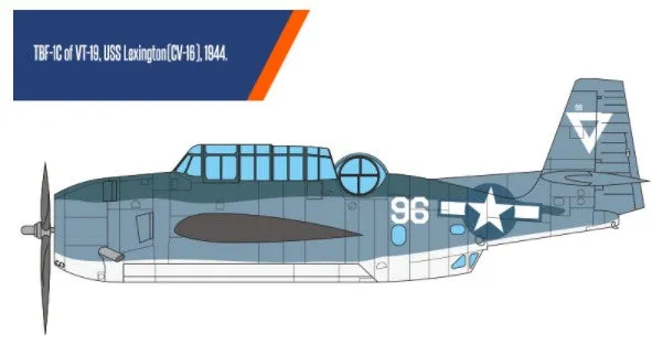 Academy Aircraft 1/48 TBF1C USN Torpedo Bomber Battle of Leyte Gulf Kit