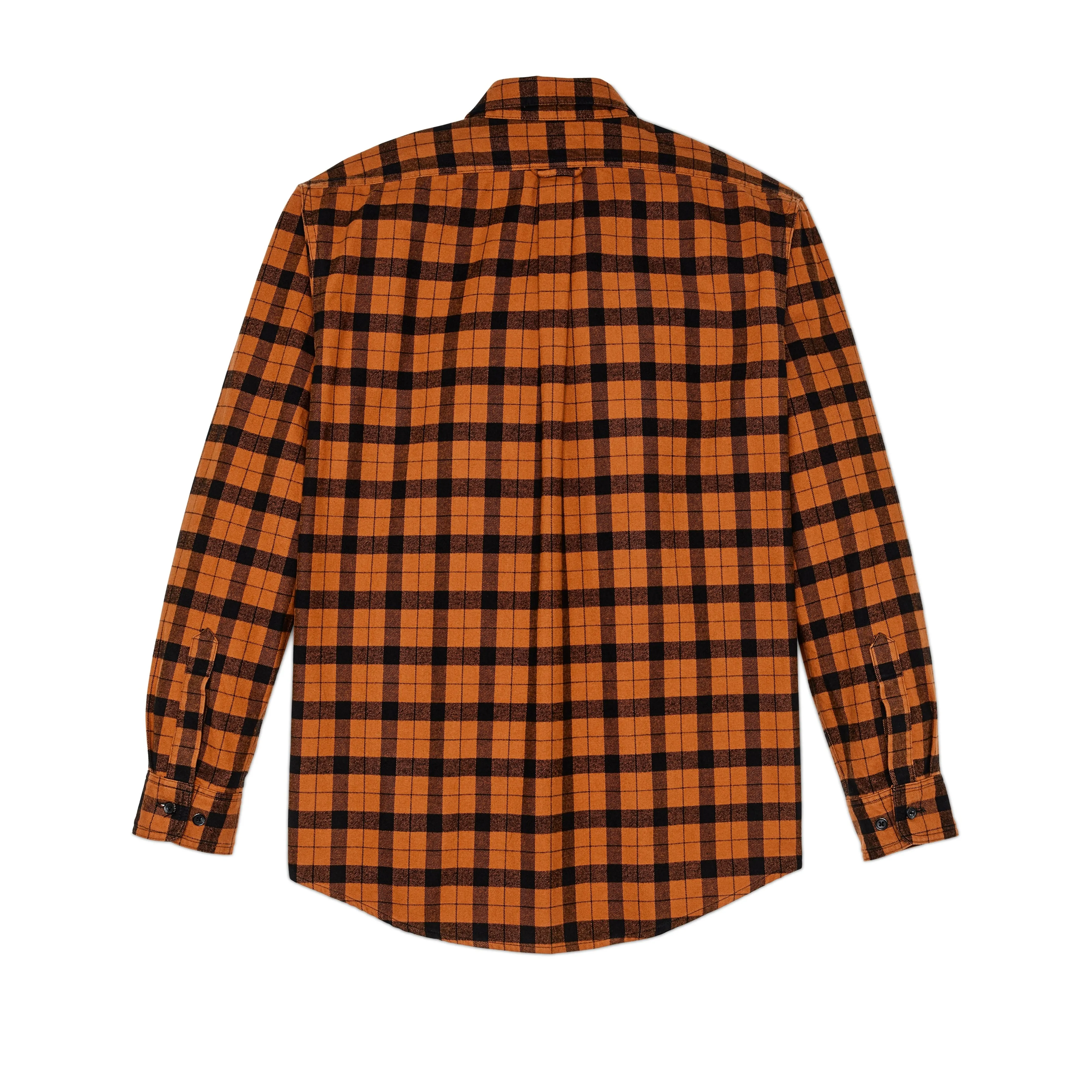Mens Alaskan Guide Shirt in Pecan and Black Plaid – Durable Outdoor Flannel with Extra Comfort