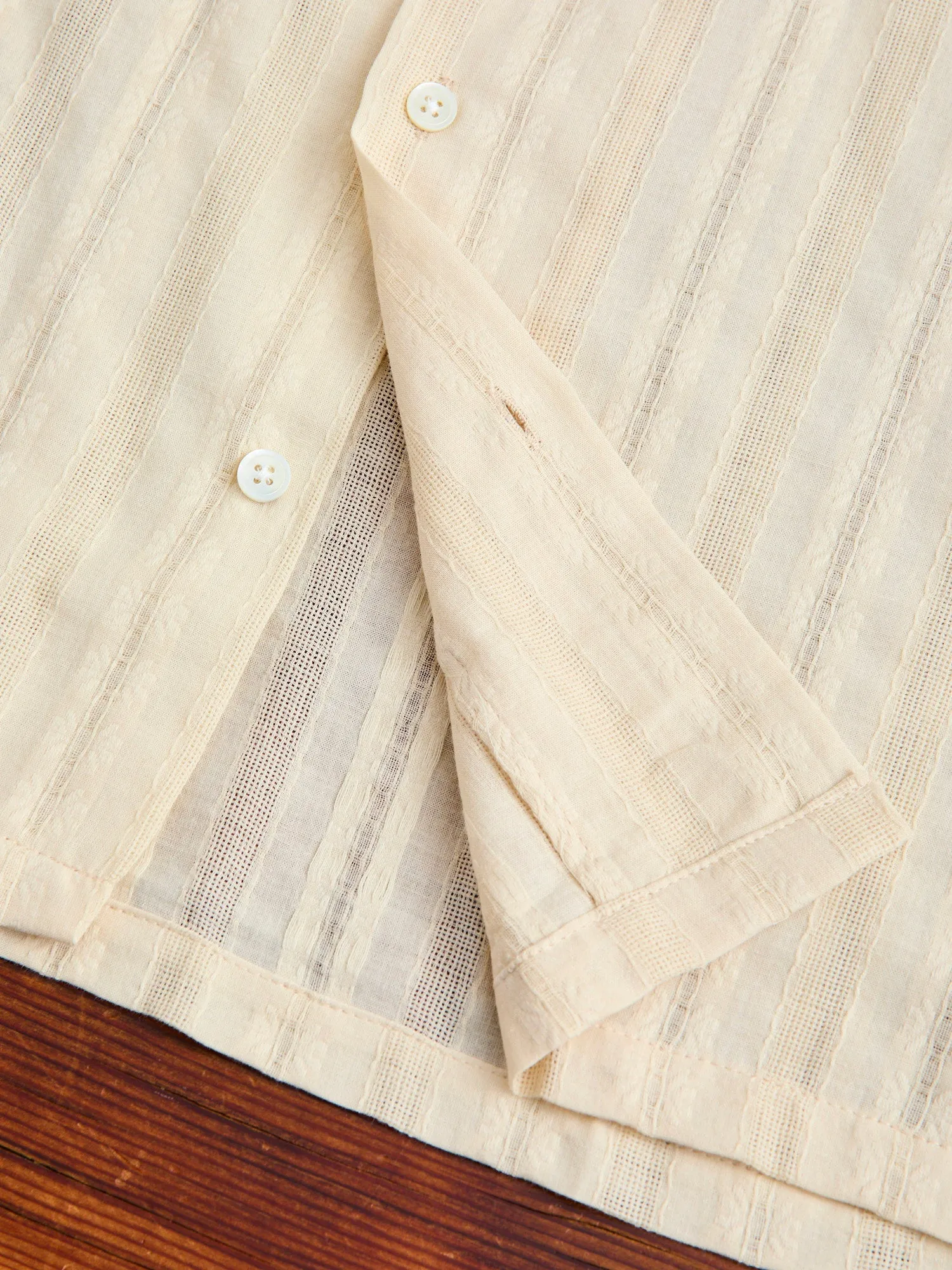 Almada Button-Up Shirt in Ecru