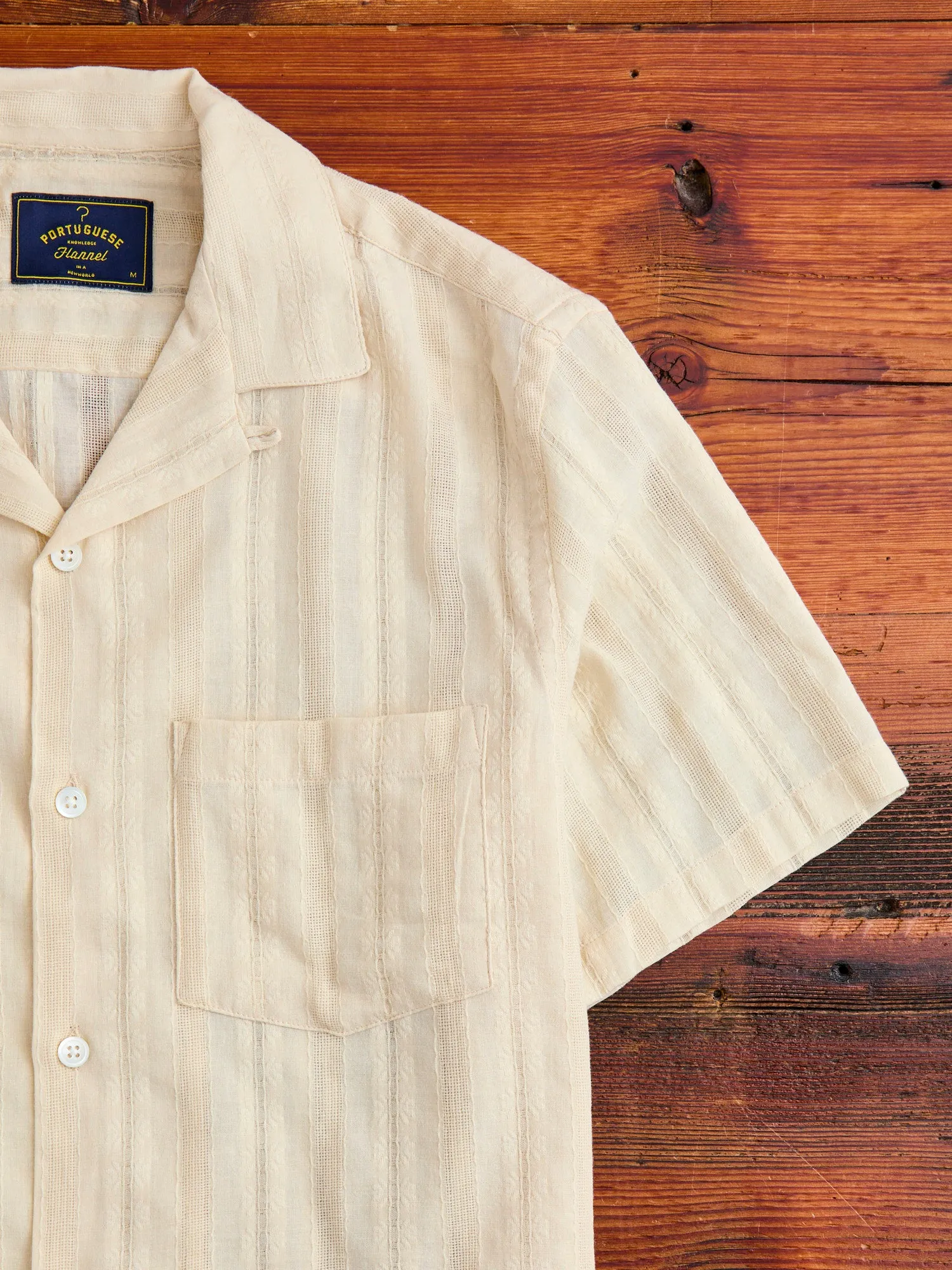 Almada Button-Up Shirt in Ecru