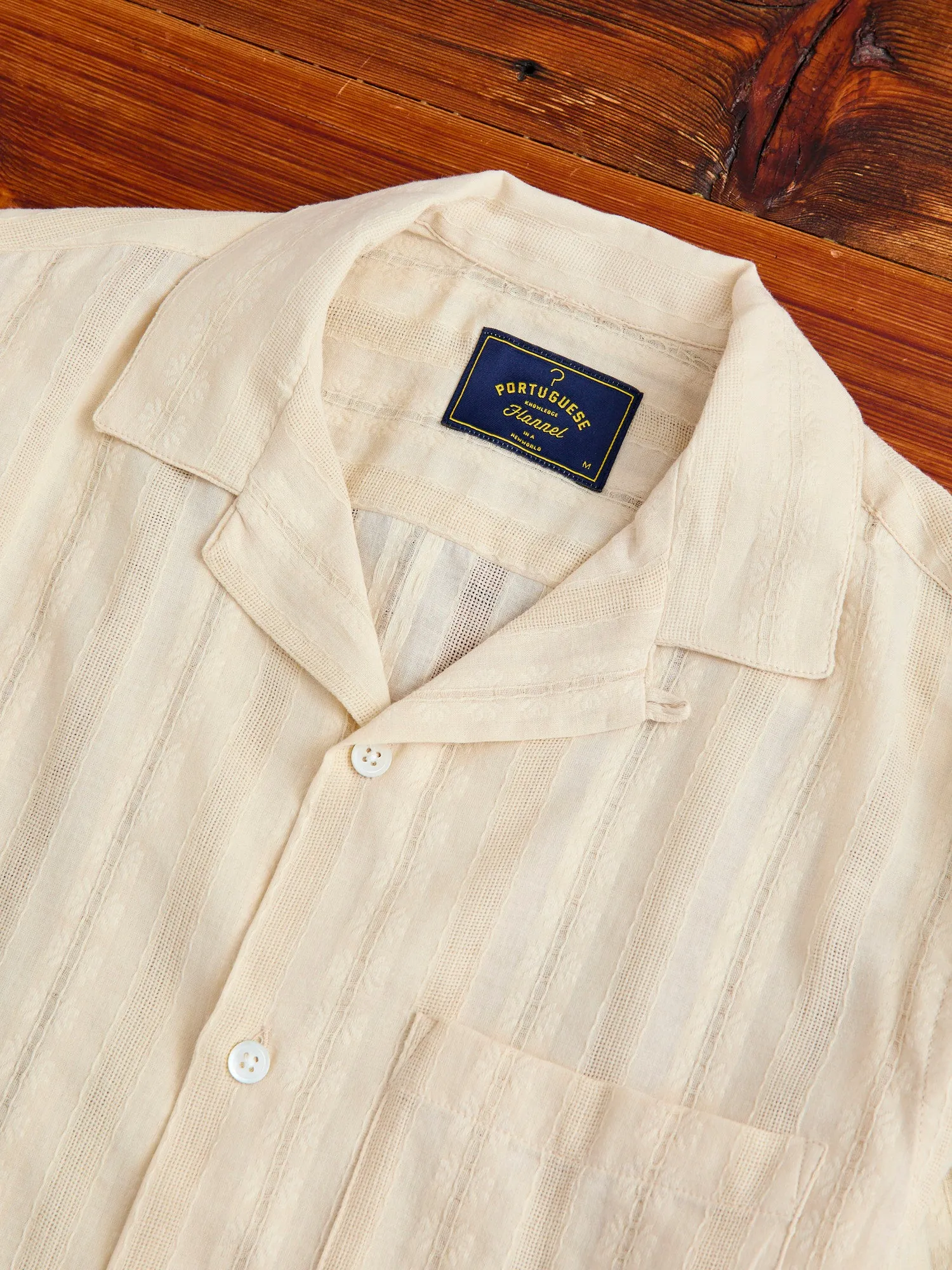 Almada Button-Up Shirt in Ecru
