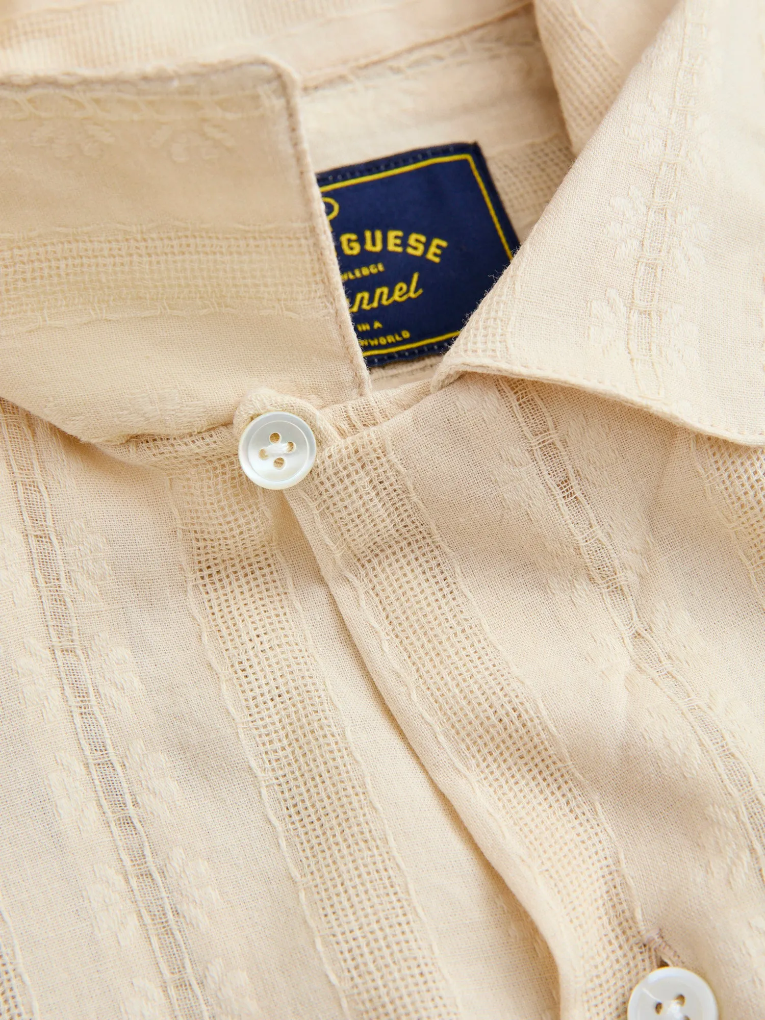 Almada Button-Up Shirt in Ecru