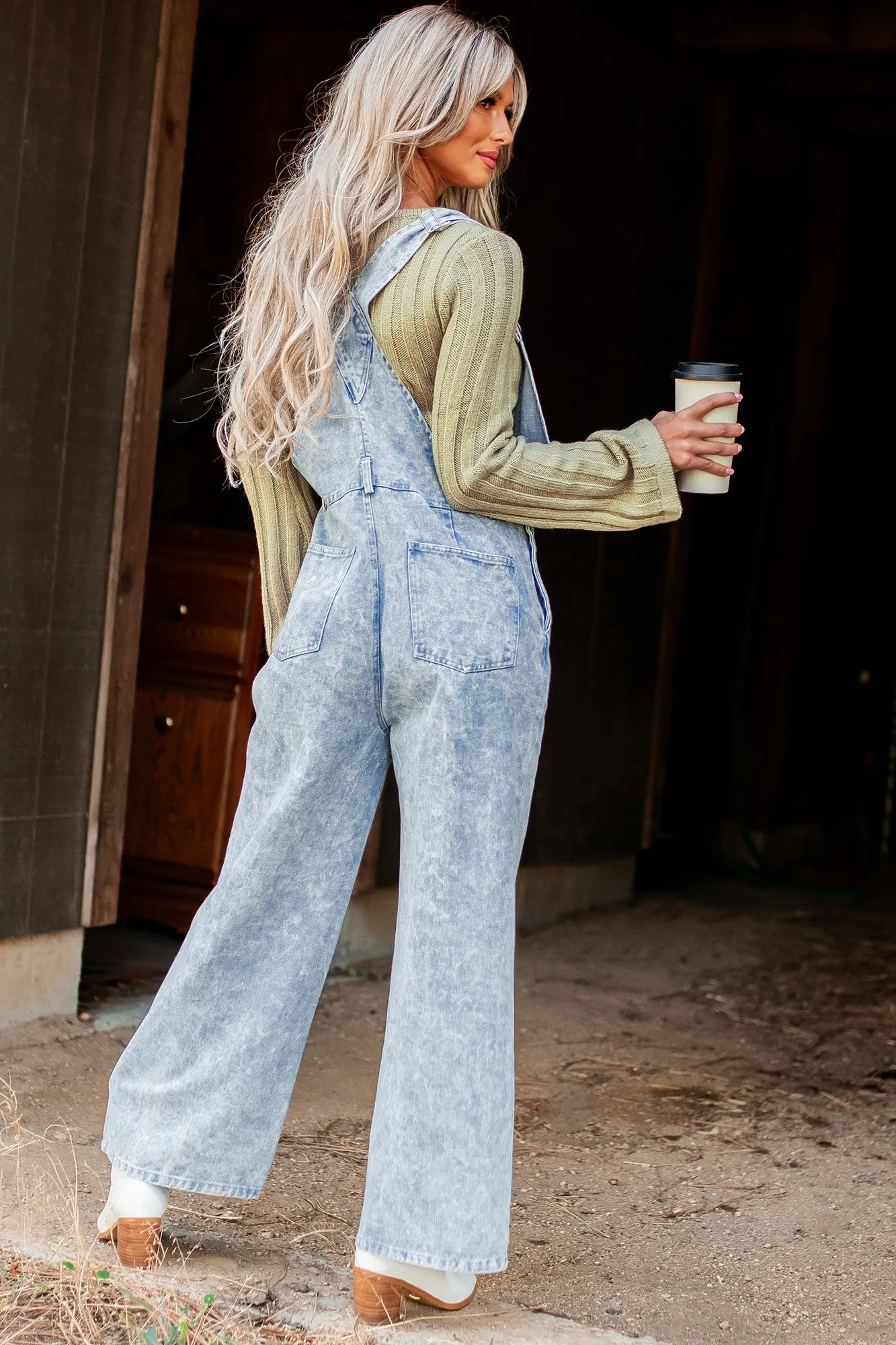 Always Problematic Mineral Wash Overalls (Vintage Denim)