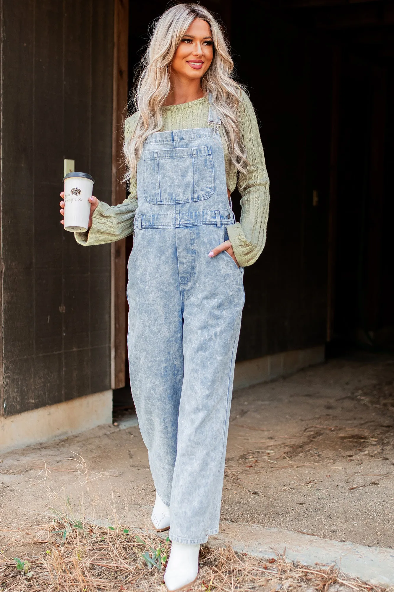 Always Problematic Mineral Wash Overalls (Vintage Denim)