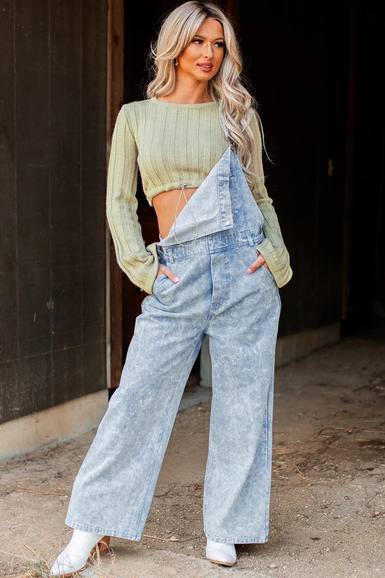 Always Problematic Mineral Wash Overalls (Vintage Denim)