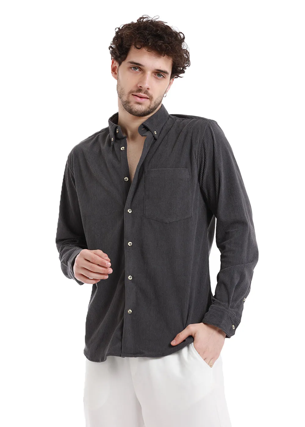 Anchor Grey Corduroy Shirt