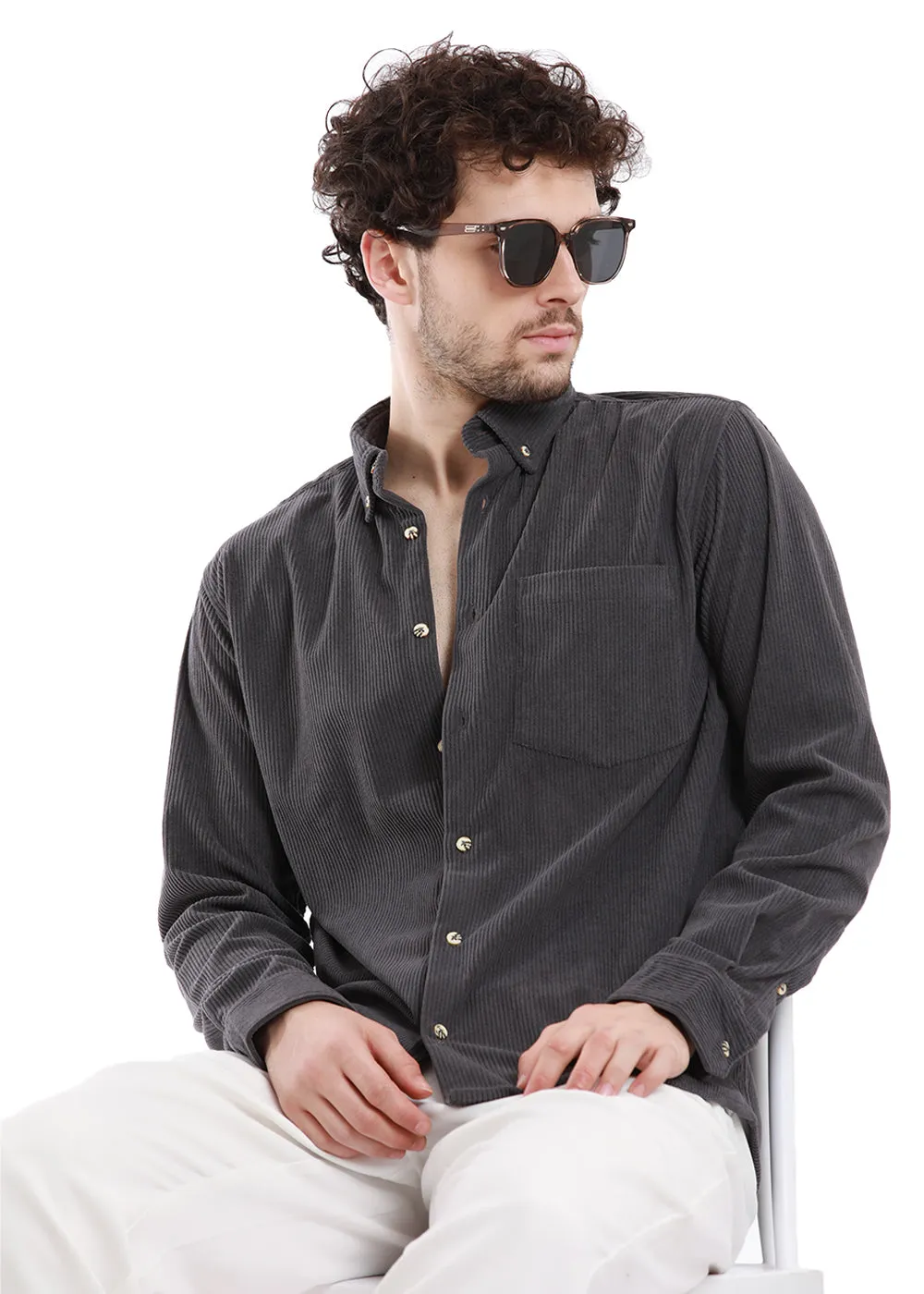 Anchor Grey Corduroy Shirt