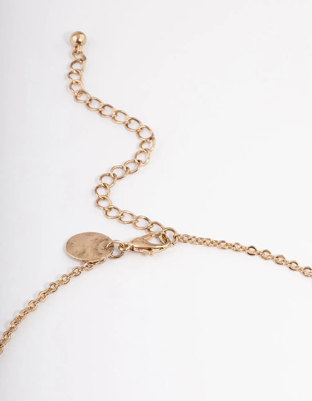 Antique Gold Diamante Flower Earring & Necklace Set