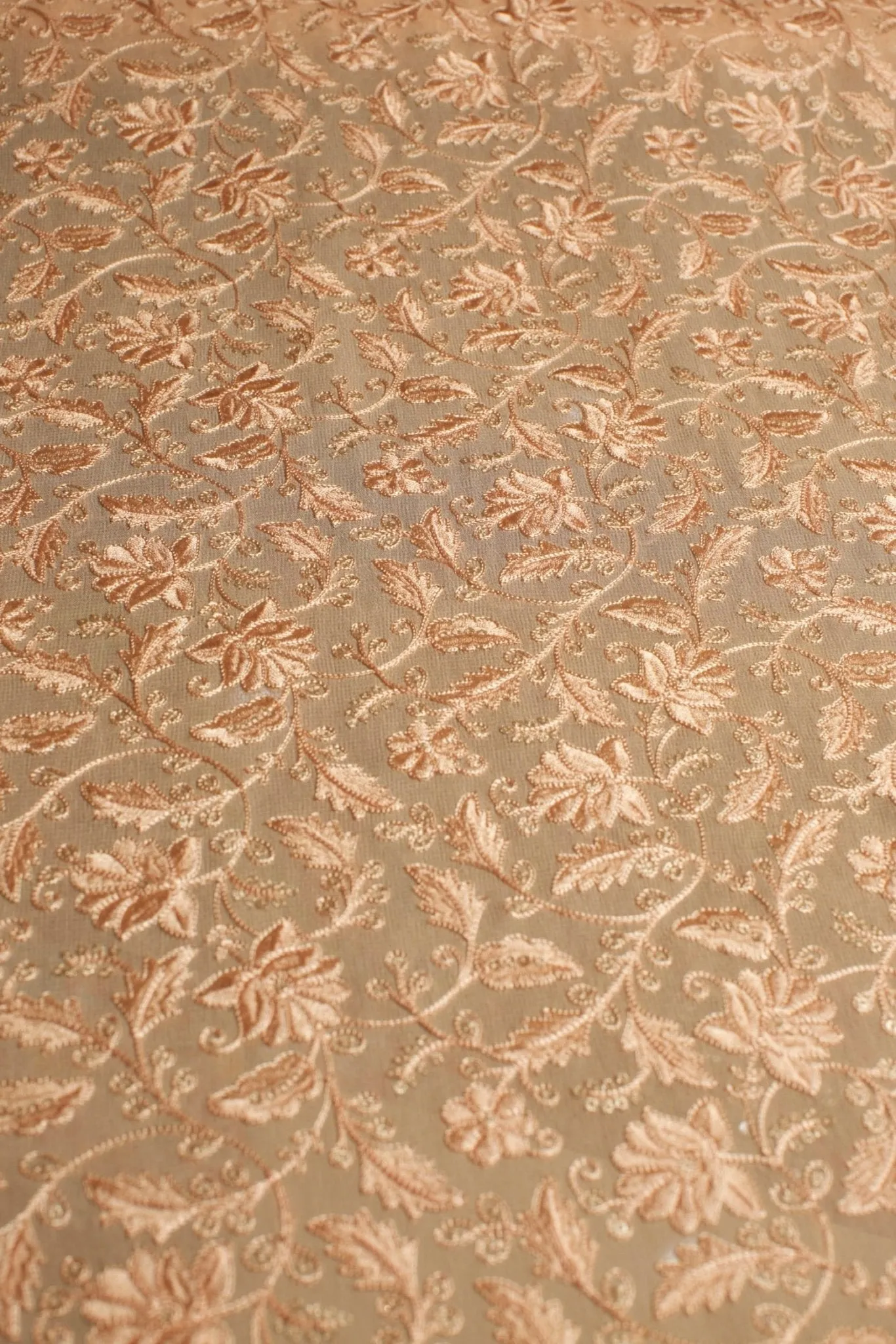 APRICOT EMBROIDERED SILK B32-44