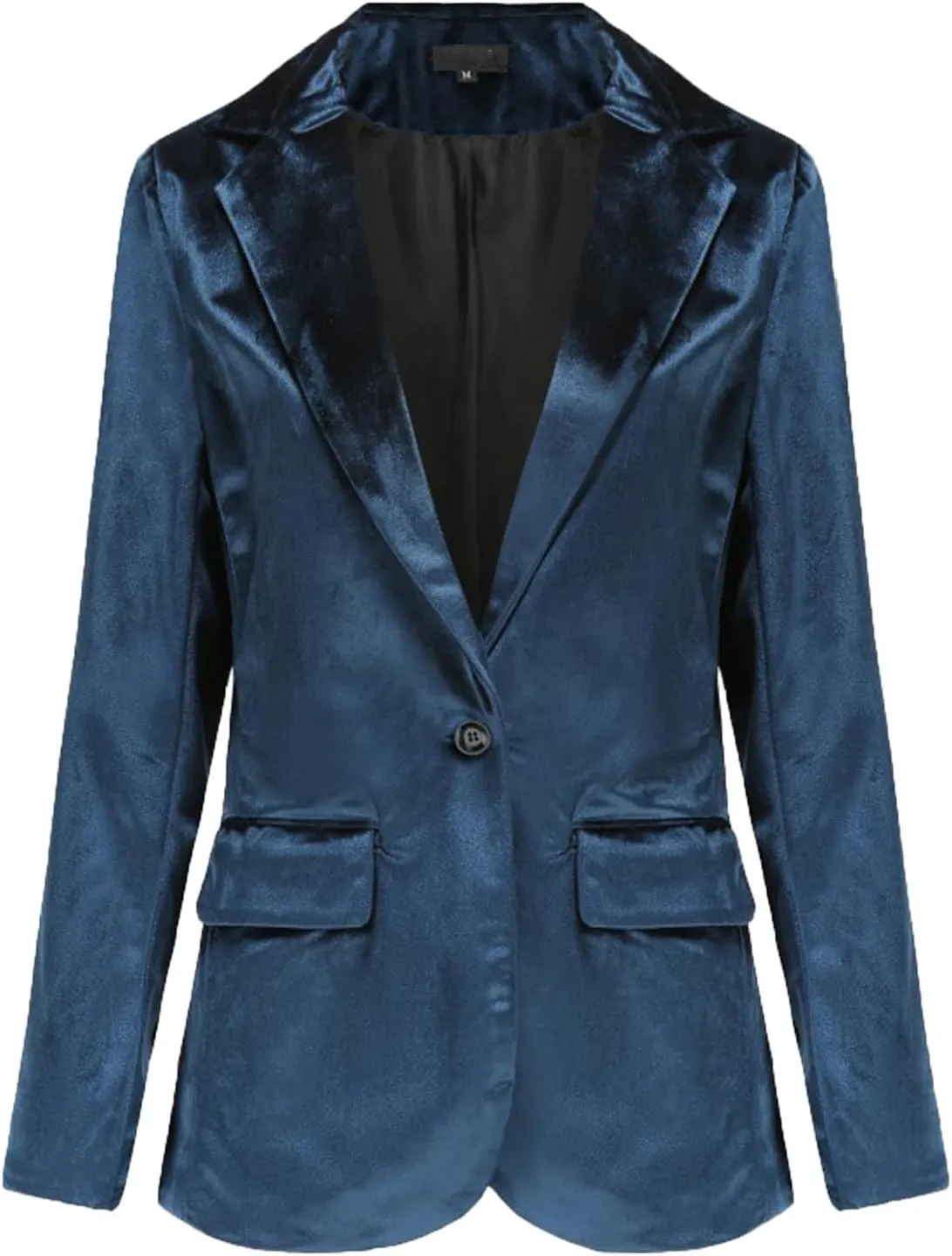 Binmer Women Velvet Blazer Jacket Casual Long Sleeve Lapel Collar Blazer Vintage Suits Office Outwear Fall Winter Work Outfit