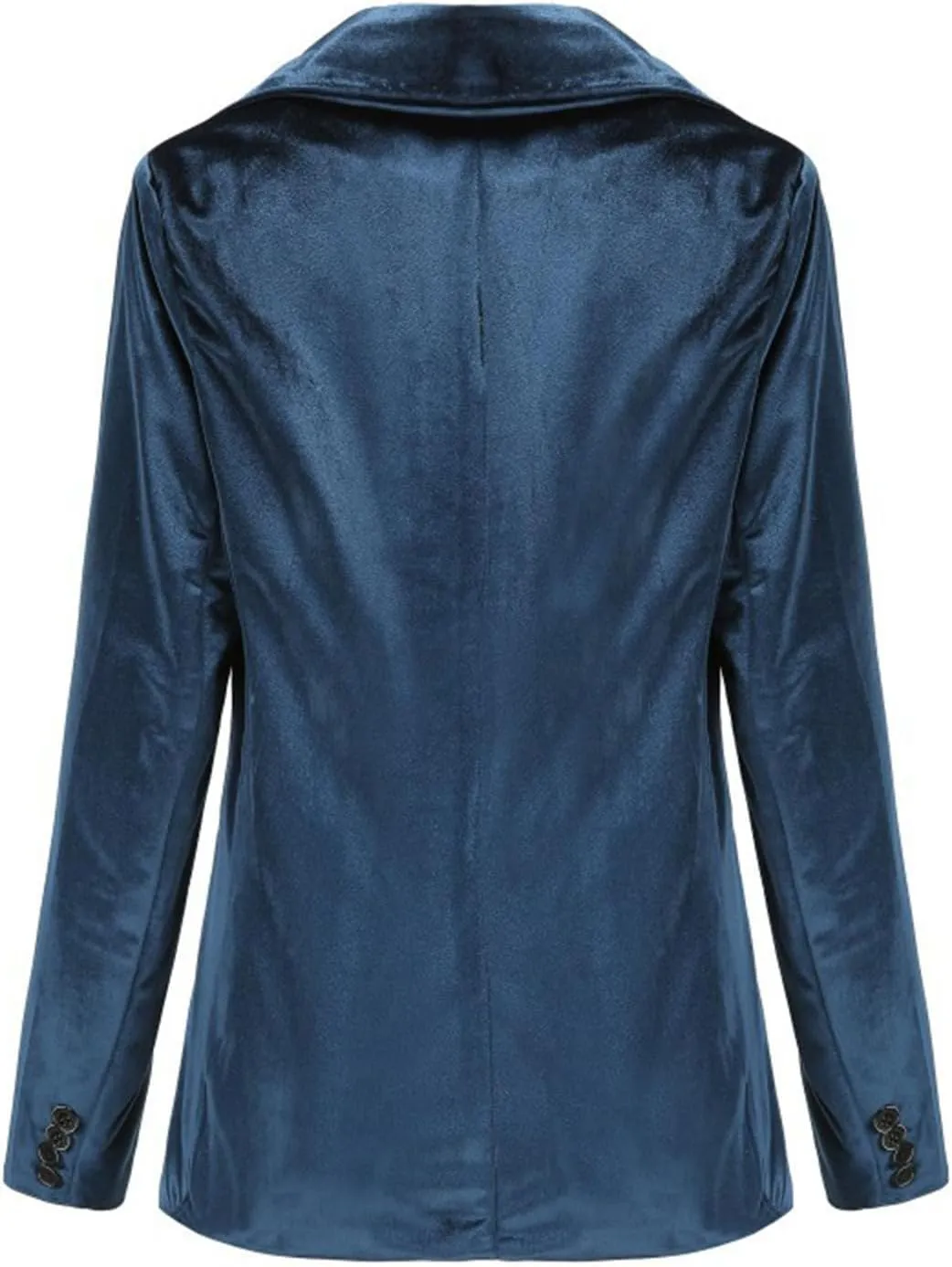 Binmer Women Velvet Blazer Jacket Casual Long Sleeve Lapel Collar Blazer Vintage Suits Office Outwear Fall Winter Work Outfit