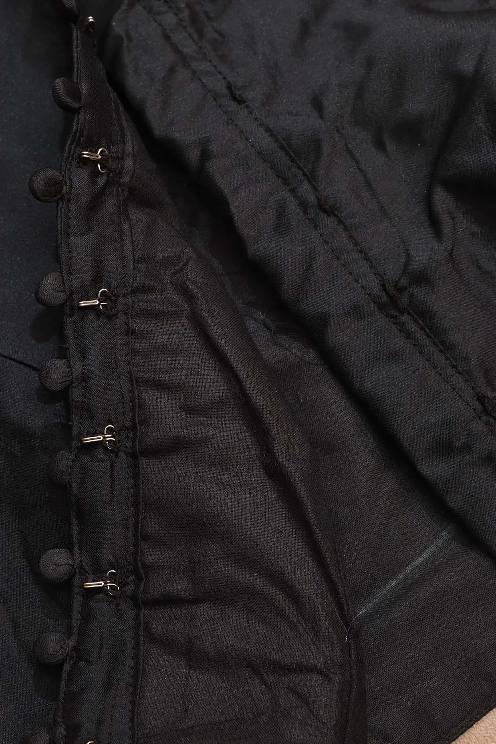 Black Plain Silk Non Padded Blouse