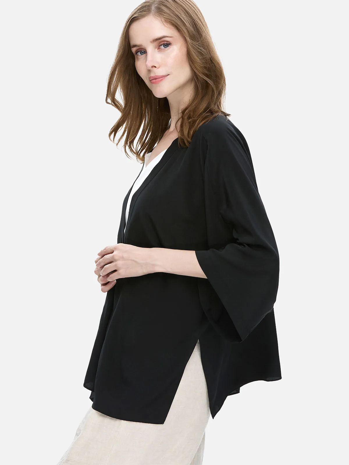 Black Silk Relax Cardigan