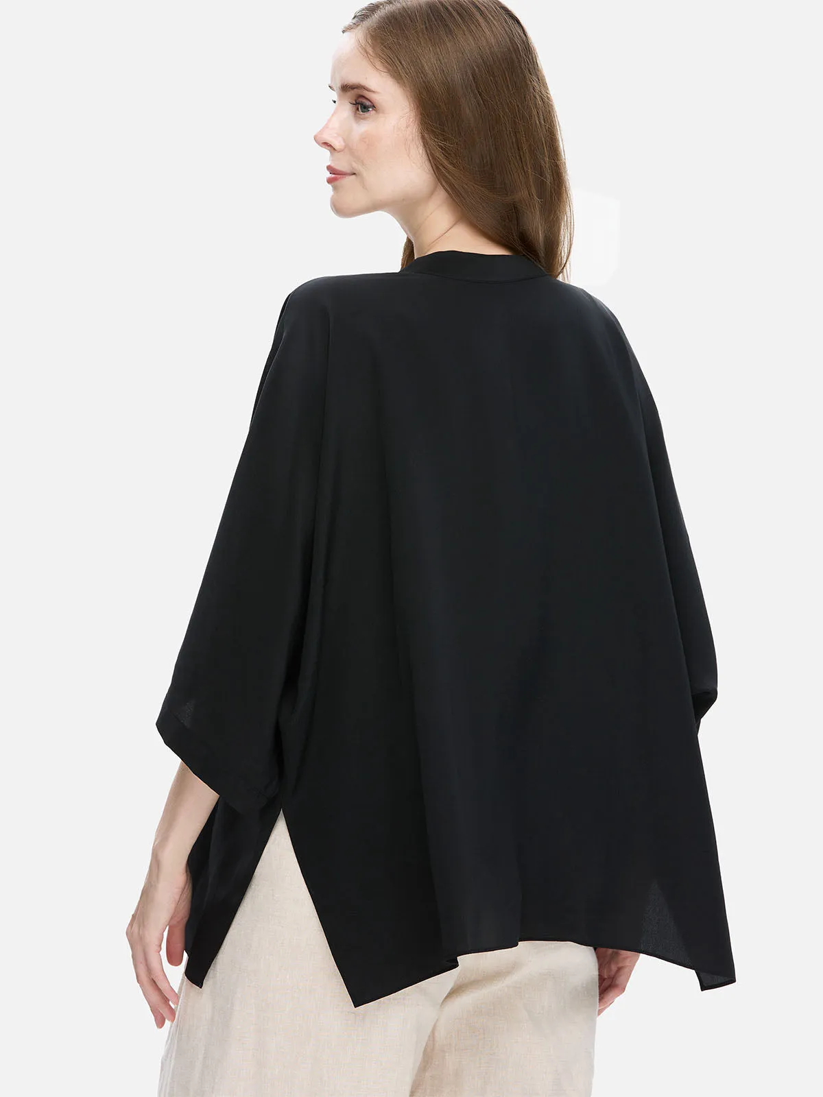 Black Silk Relax Cardigan