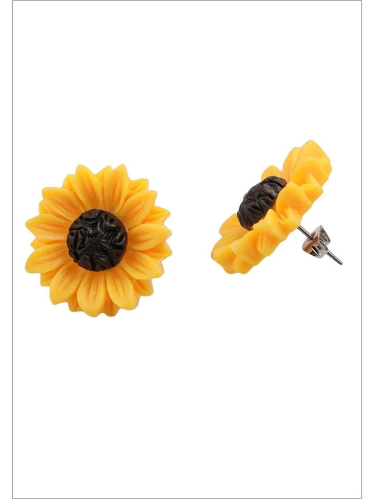 Blooming Brightly Sunflower Earrings and Necklace Set