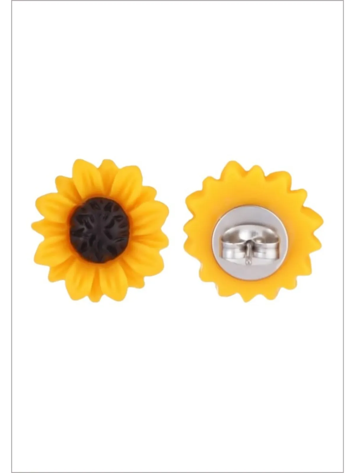 Blooming Brightly Sunflower Earrings and Necklace Set