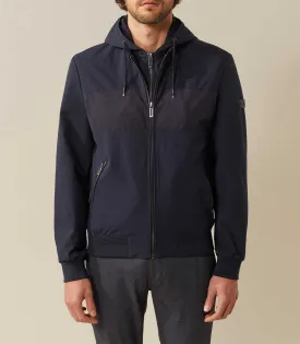 Blouson a capuche marine "Khan"
