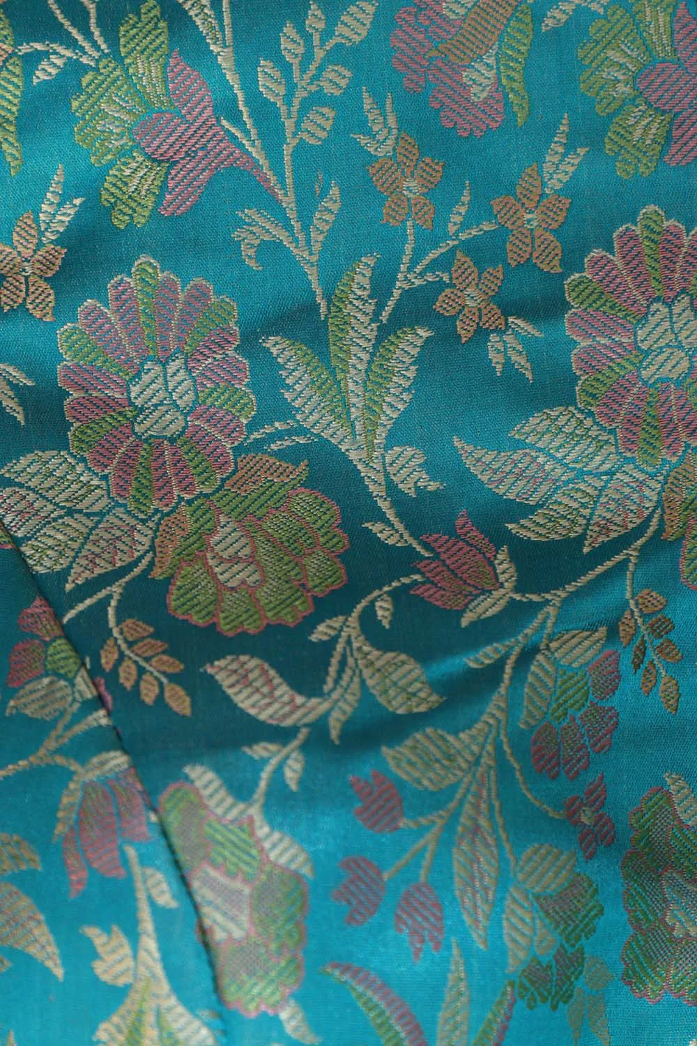 Blue Banarasi Silk Tanchui Jamawar Padded Blouse