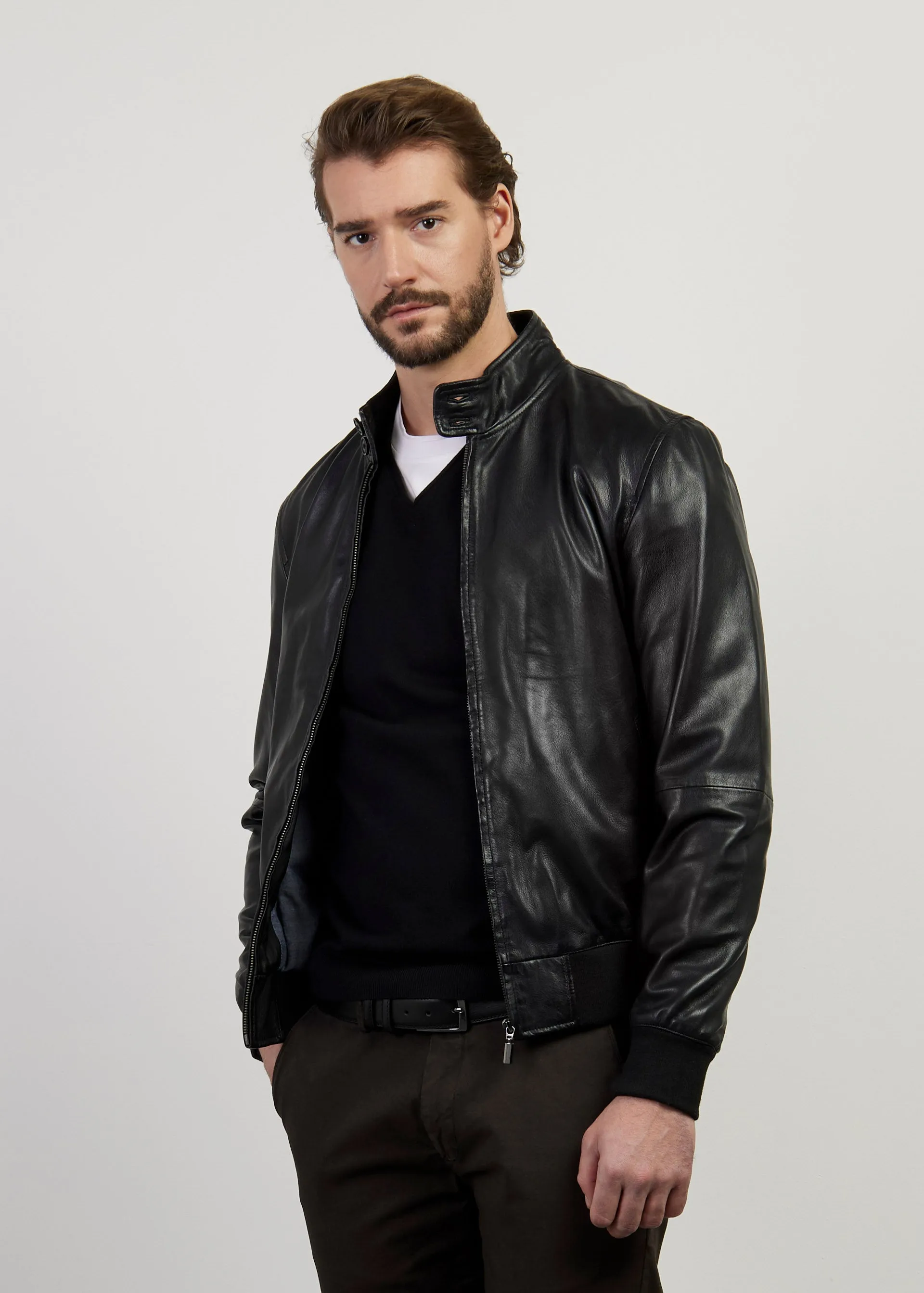 Bomber in vera pelle