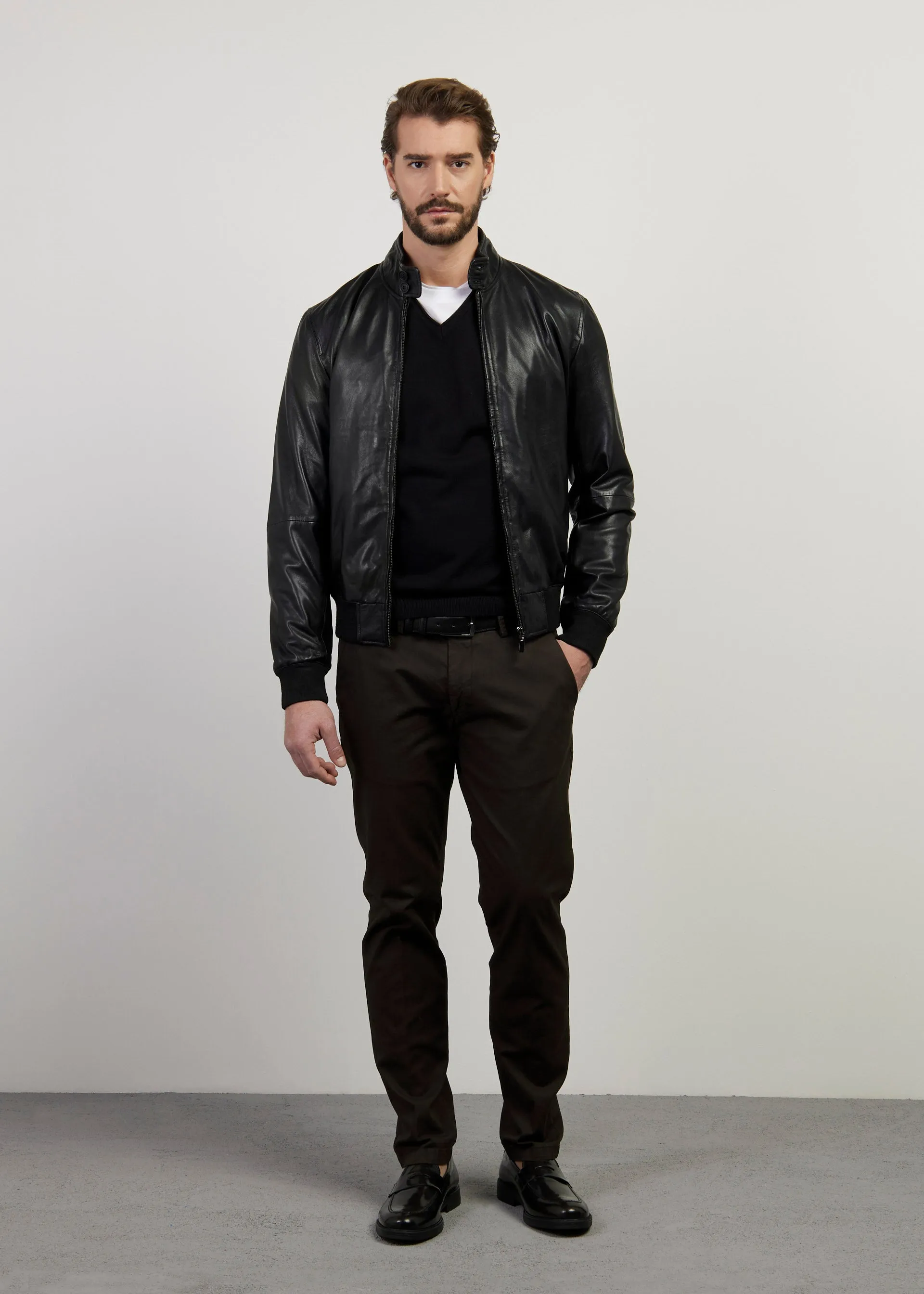 Bomber in vera pelle