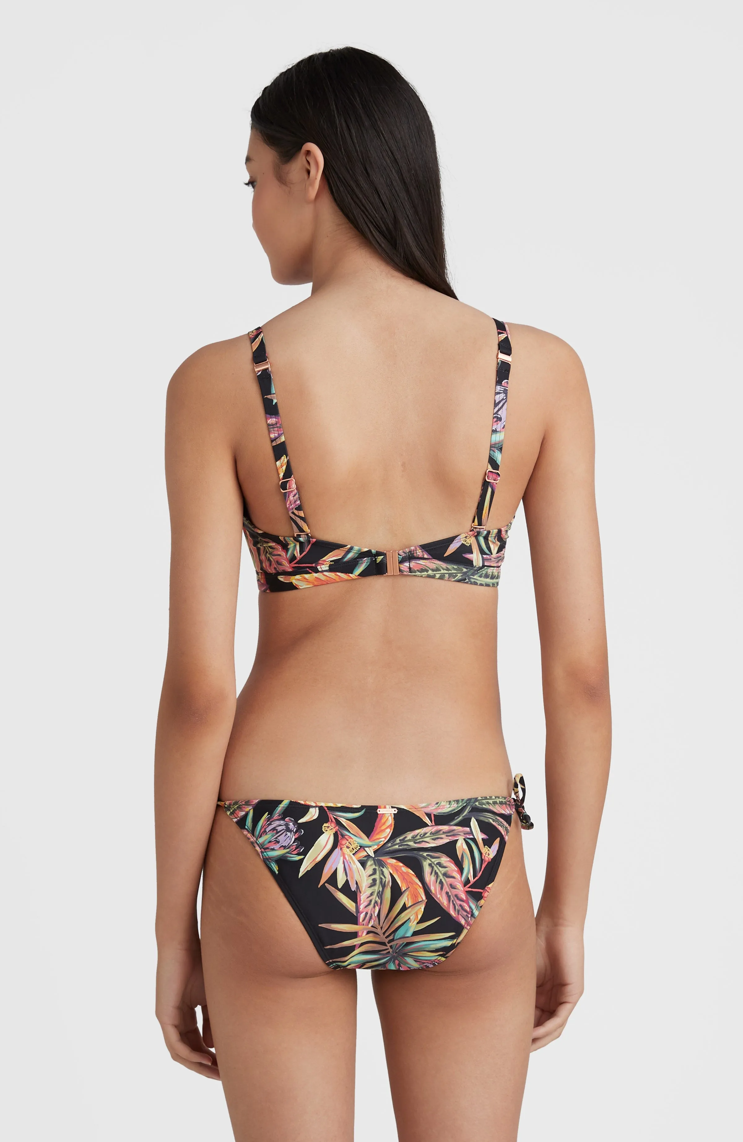 Bondey Bikini Bottoms | Black Tropical Flower