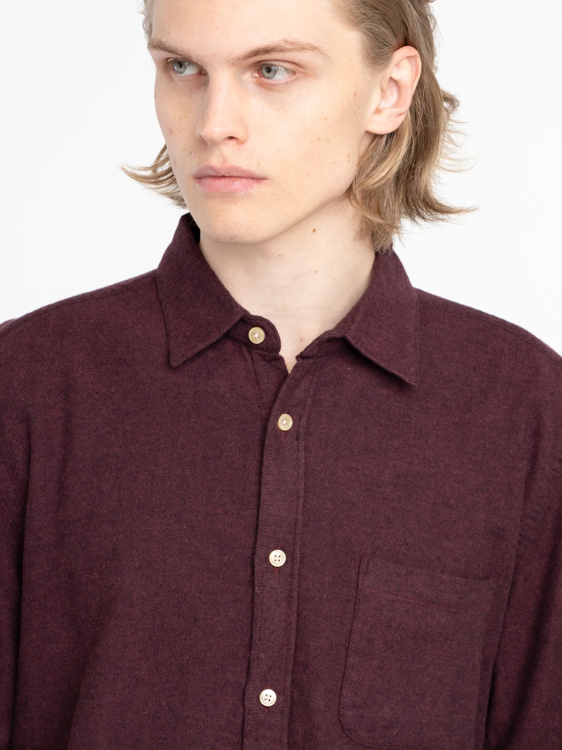 Bordeaux Teca Flannel Shirt