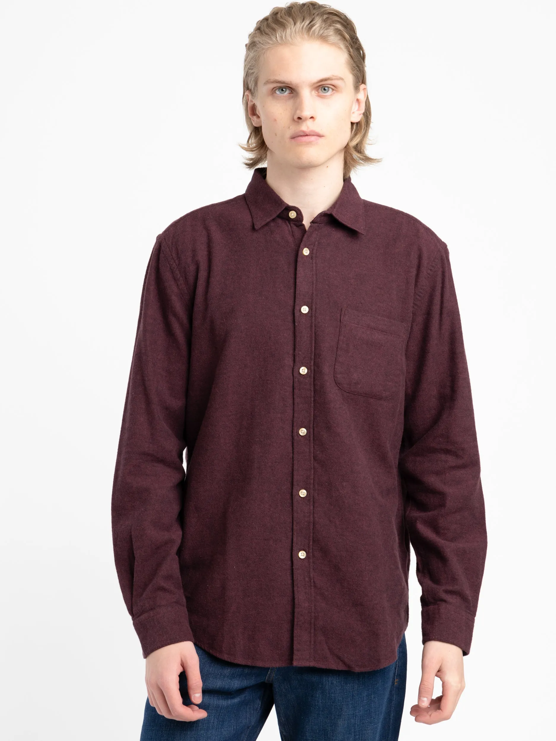 Bordeaux Teca Flannel Shirt