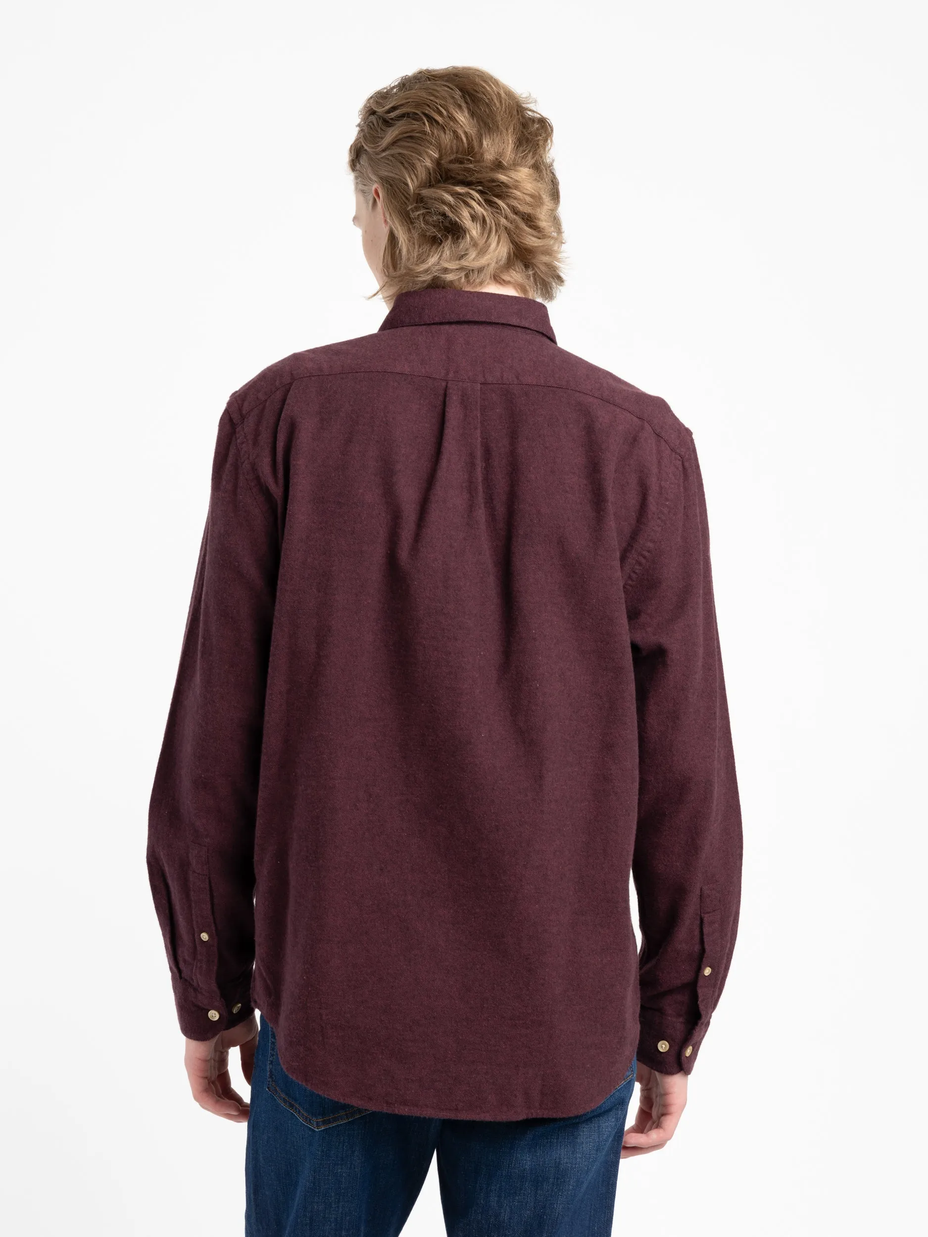 Bordeaux Teca Flannel Shirt