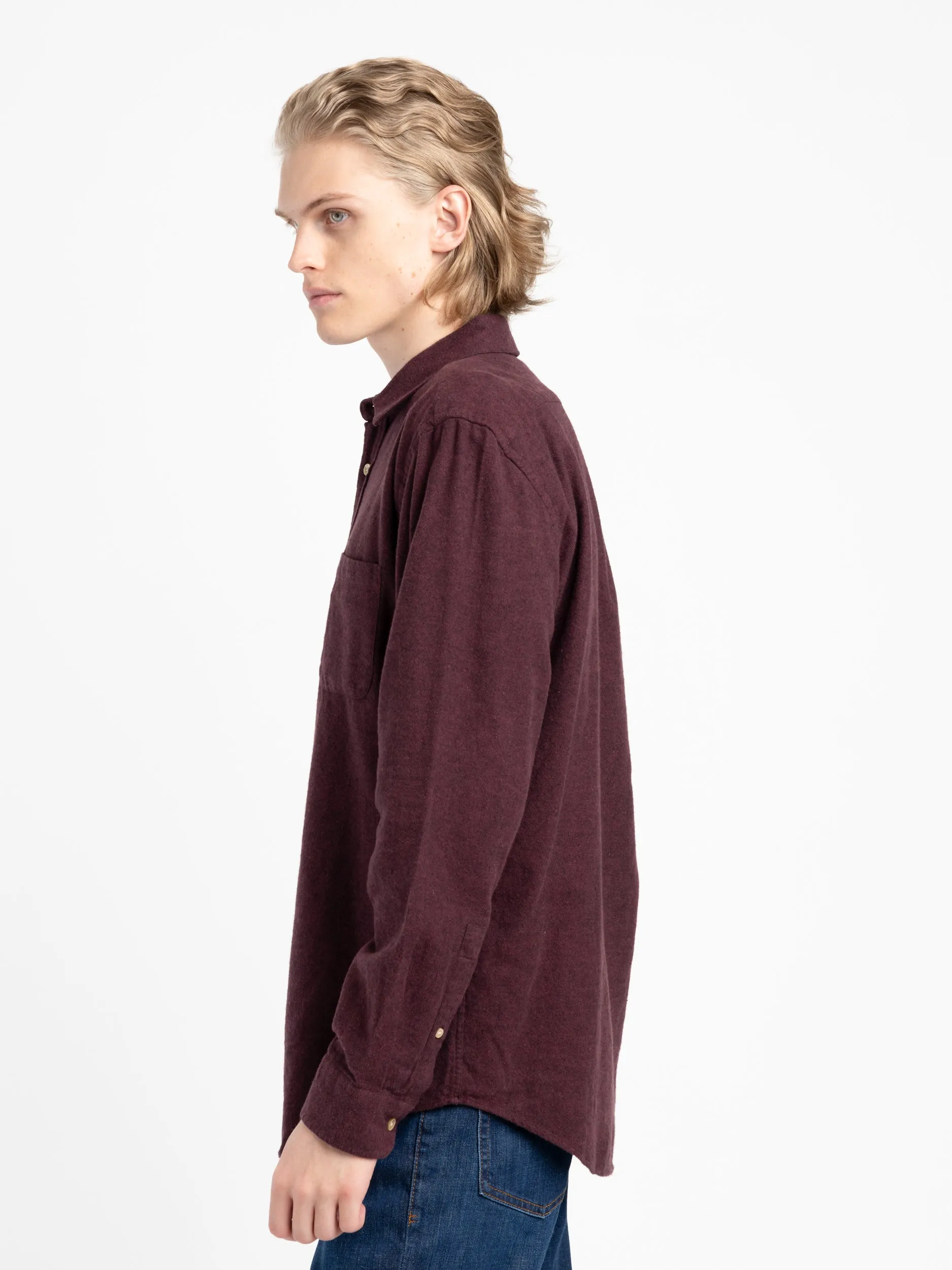 Bordeaux Teca Flannel Shirt