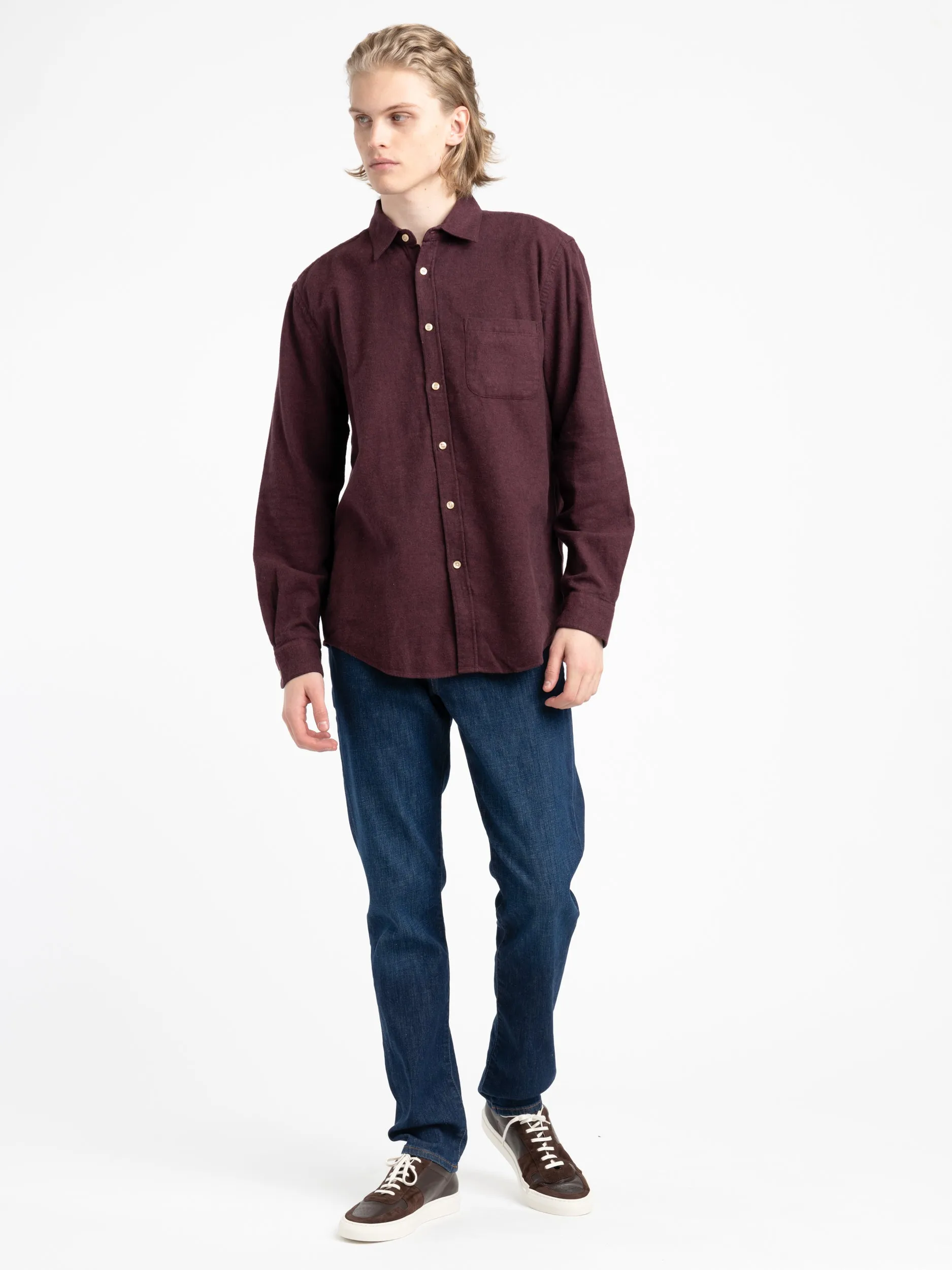 Bordeaux Teca Flannel Shirt