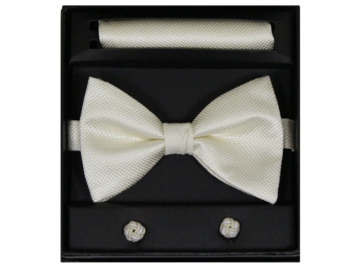 Boy's Bow Tie Box Set 22259 Ivory