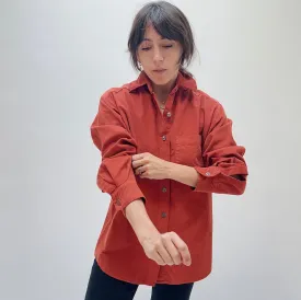 Bryn Walker | Corduroy Boyfriend Button Down in Aperitivo