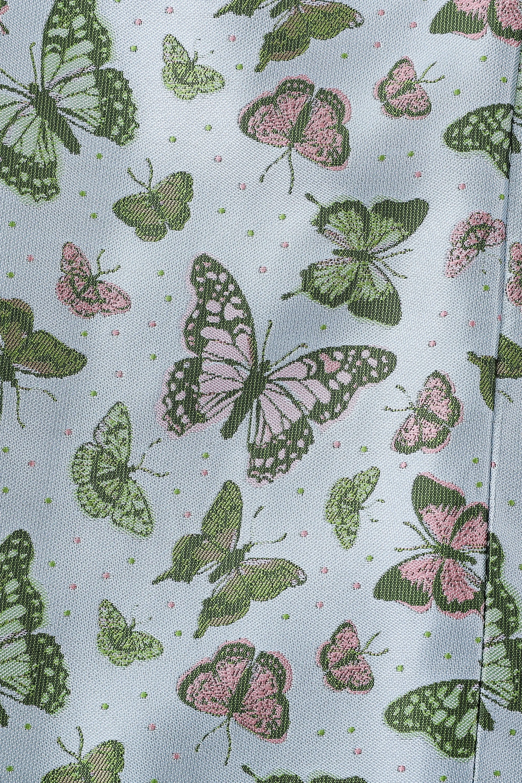 Butterfly satin ink stain dress