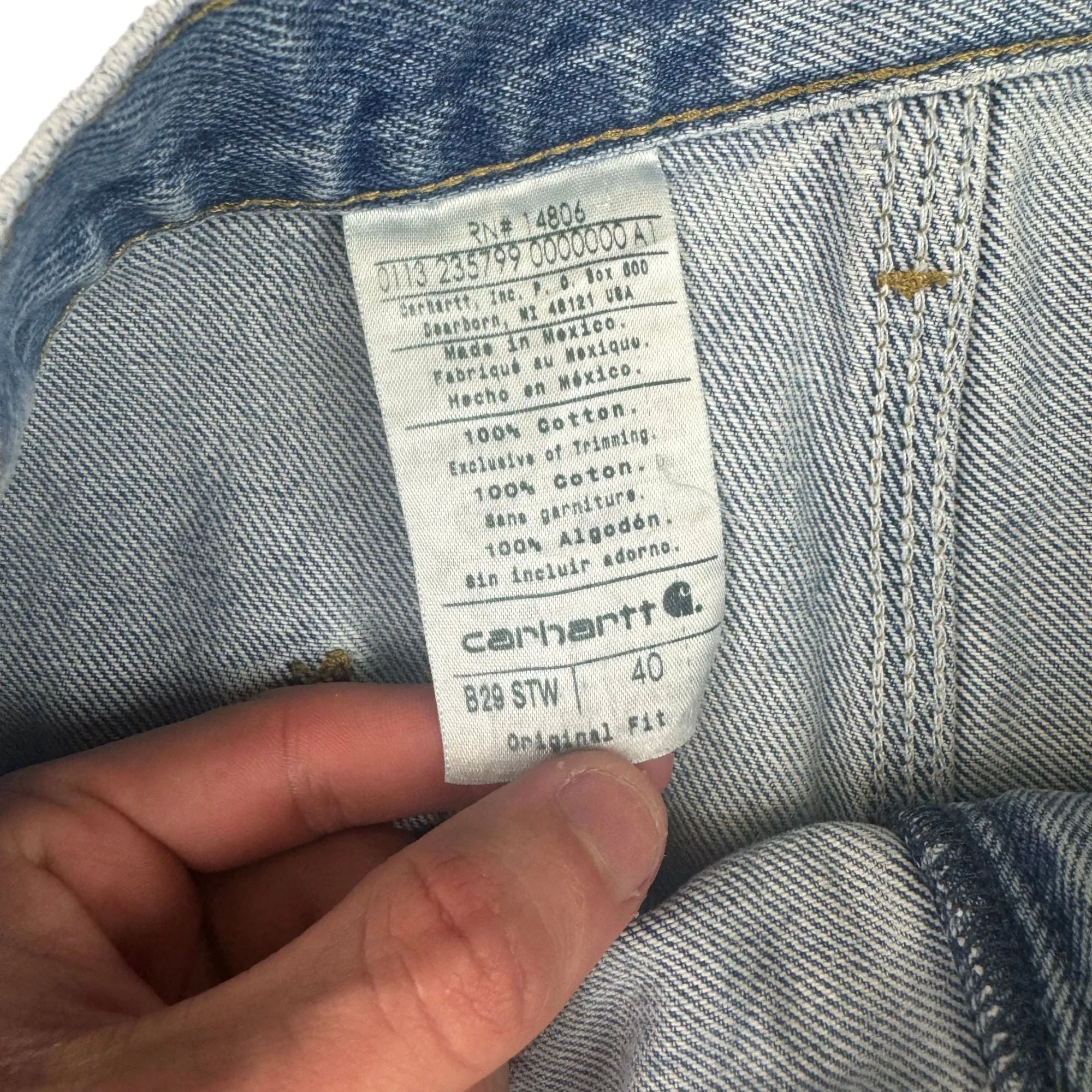 Carhartt Denim Workwear Shorts Jorts Blue