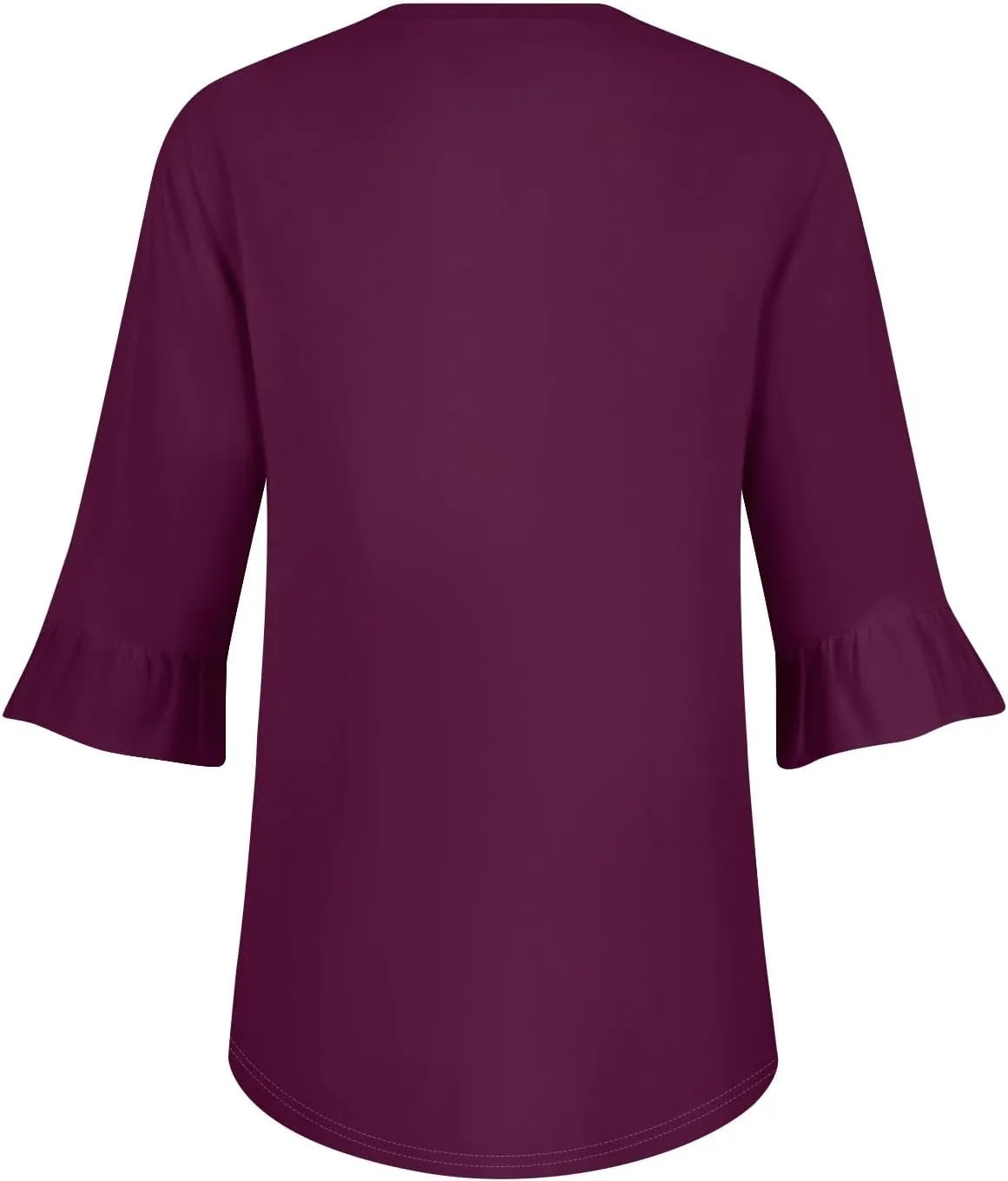 ChicCrate 3/4 Length Sleeve Womens Tops Dressy Casual Shirts Front Pleated Fasion Trendy 2025 Summer Blouses