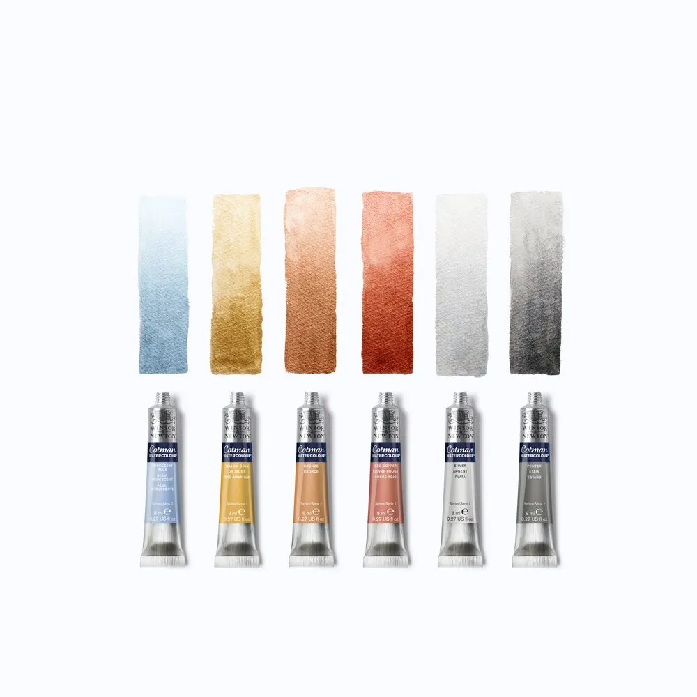 Cotman Watercolour Metallic Collection 6 Tubes Set